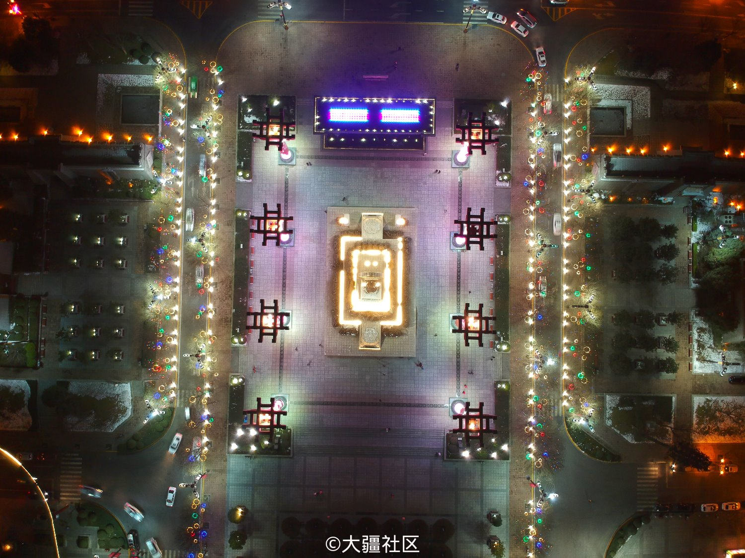 spark拍西安大唐不夜城夜景